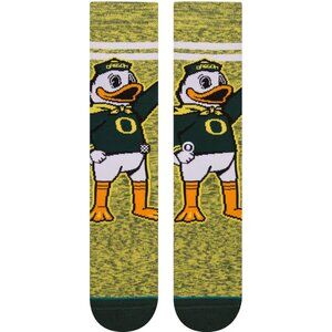 Oregon Ducks Stance College Mascot Character Crew Socks Size L (9-12)